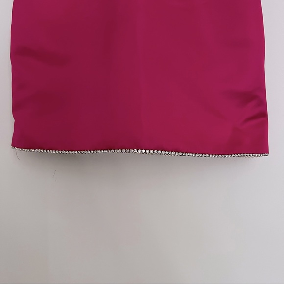 Area Crystal Trimmed Structured Slip Dress - Picture 6 of 12